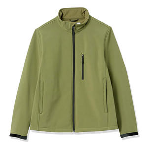 Veste de travail d'hiver en softshell à fermeture éclair pour homme, design personnalisé, nouvelle tendance, coupe-vent, imperméable, doublée de polaire, en toile, chaude - Product Image 4