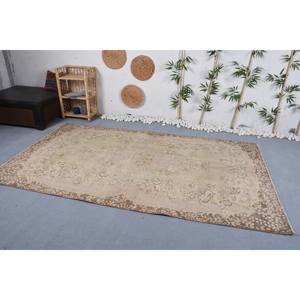 Tapis Patchwork Vintage en Laine de Grande Surface Beige Marron Techniques Faites à la Main Latex Rectangle Couloir 53X93 pieds Bambou Soie Polyester - Product Image 2