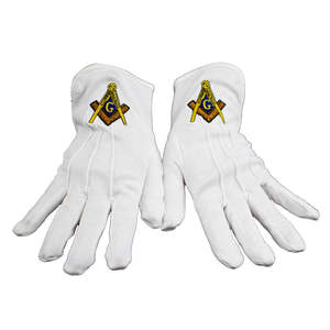Gants en coton de franc-maçon à séchage rapide les plus exigeants en gros uniforme de cérémonie gants maçonniques - Product Image 1