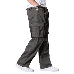 กางเกงคาร์โก้ผู้ชายกางเกงคาร์โก้ล้างกระเป๋าด้านข้างสำหรับผู้ชายแฟชั่นตามสั่ง - Product Image 4