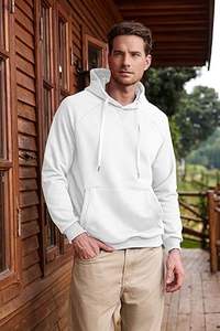 Sudaderas Casuales de Invierno para Hombre, Color Sólido, Moda, Corte Regular, 100% Algodón, Felpa, con Bolsillo - Product Image 2