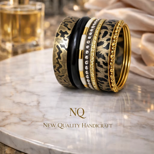 Luxury Resin Metal <b>Bangles</b> <b>Set</b> for Women Handmade Designer Ethnic Bracelet <b>Set</b> Traditional Indian Wedding Jewelry - Product Image 1