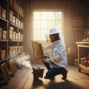 Chaqueta de Apicultor de Protección Completa, Malla Resistente, Velo Redondo para la Cabeza, Bolsillos para Herramientas para Trabajos en Apicultura - Product Image 5