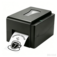 Imprimante d'étiquettes de codes-barres thermiques autocollantes de 110 mm avec interface USB, machine d'impression d'autocollants pour bouteilles, pour le service alimentaire mondial