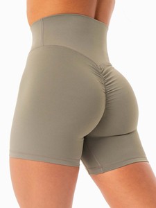 Pantalones cortos de entrenamiento de Fitness Scrunch personalizados de cintura alta para mujer Desert Sage, transpirables, que absorben el sudor, diseño único - Product Image 6