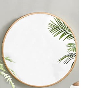 Luxury <b>Gold</b> Metal Frame Hanging <b>Mirror</b> For Home Living Room Bedroom Decorative <b>Round</b> Glass <b>Wall</b> <b>Mirror</b> - Product Image 5