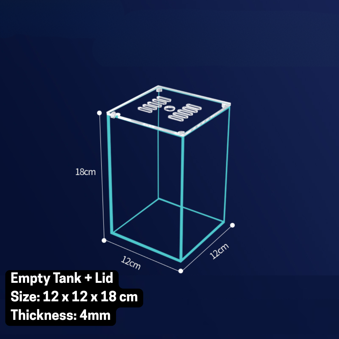 Serbatoio vuoto 12x12x18 + coperchio del serbatoio