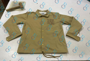 Custom Logo Stand Eco-Friendly Breathable Fashion New Style Casual Outdoor Team <b>Coaches</b> Jacket Men's Cotton Canvas Heavy Duty - Product Image 4