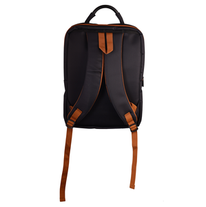 Mochila Elegante con Asa Metálica Color Gunmetal, Texturizada, Laminada S8, 2 Compartimentos con 2 Bolsillos Frontales Adicionales y Compartimento para Portátil - Product Image 6