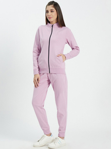 Women Winter Tracksuit Zipper Jogging Suits Custom Logo Solid Hoodie Pants Sport 2-Piece Fleece Eco-Friendly Sweatsuits - Product Image 2