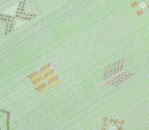 Tapis en jute sabra amazigh vert pistache marocain fait à la main symboles berbères décor à la maison avec tapis et ensembles en soie végétale - Product Image 4