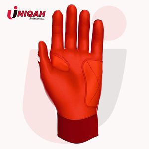 Custom Long Cuff Full-Finger Baseball Batting Gloves Professional Field <b>Equipment</b> with Leather Strapped Closure - Product Image 3