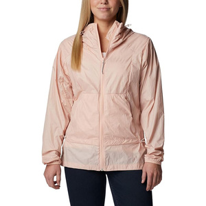 Vestes coupe-vent à capuche zippées pour femmes Vestes imperméables en nylon et polyester - Product Image 5