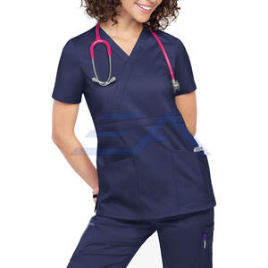 Uniformes Médicos de Alta Calidad ENROBE APPAREL, Transpirables, para Mujer, Estilo Cruzado, Personalizables, Venta al por Mayor - Product Image 6