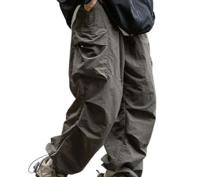 2025 pantalon coupe-vent Hip Hop pour hommes avec logo personnalisé pantalon Streetwear de haute qualité avec broderie pantalon pour hommes - Product Image 4