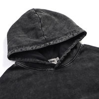 Sweat à capuche noir délavé pour homme, collection hiver 2024, coupe classique, haute qualité, impression numérique personnalisée, en coton, entièrement personnalisable