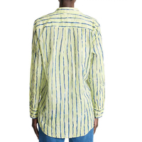 Chemise élégante pour femmes en mousseline respirante à volants, chemisier décontracté uni confortable, 100% coton, col montant, design simple