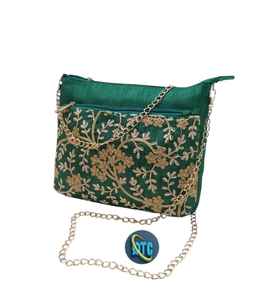 Pochette de soirée en soie de qualité supérieure Banglori pour femme Motif carré attrayant pour les occasions de soirée - Product Image 2