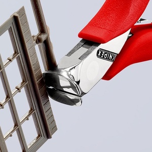 KNIPEX Electronics Front Cutter 115 mm Length Shape 1 Bevel No <b>Mirror</b> Polished with <b>Plastic</b> Coating for Craft Supplies - Product Image 3