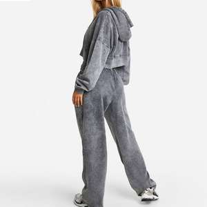 Cropped Pullover Sweatshirt Crop <b>Top</b> Hoodie Factory Custom <b>Women</b> Sportswear Apparel Fitness Yoga Cotton <b>Fleece</b> Gym Hooded Jogger - Product Image 3