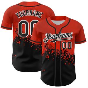 Maillot de baseball personnalisé avec sublimation numérique à manches courtes Maillot de baseball respirant pour homme Chemise mode Hip Hop Streetwear - Product Image 2