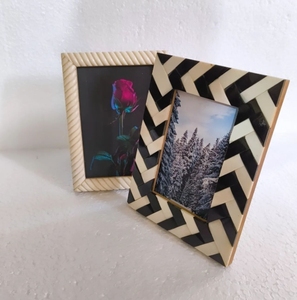 Cadre photo en résine acrylique avec incrustation de vadrouille pour décoration intérieure, idéal comme cadeau idéal, 4x6 5x7 8x10 - Product Image 3