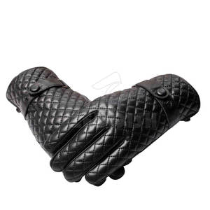 Guantes de cuero impermeables Pantalla táctil Guantes de cuero de dedo completo Guantes de cuero de moda para hombres Guantes de cuero - Product Image 3