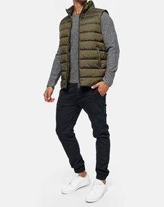 Veste matelassée coupe-vent unie de fabrication industrielle, épaisse, chaude pour l'hiver, fermeture éclair, sport, fitness, décontractée, streetwear - Product Image 4