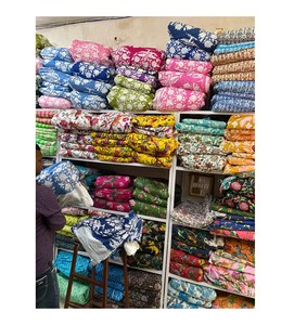 Tela estampada de algodón de alta calidad para vestido para correr y hacer Kimono Pj Mayorista de usos múltiples Suministro De Patio-Cubierta de bolsa - Product Image 2