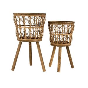 Macetas decorativas hechas a mano de hierro tejido de ratán, diseño personalizado, macetas para interiores y exteriores, macetas hechas a mano - Product Image 4