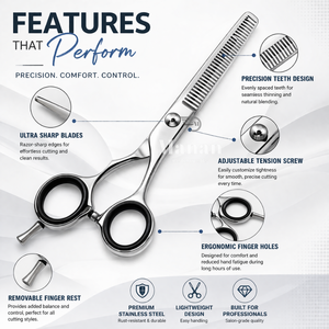 Ciseaux professionnels pour la dégaine des cheveux, 6,5 pouces, en acier inoxydable, ciseaux texturisants, outil de coupe pour salon de coiffure, fourniture en gros OEM - Product Image 3