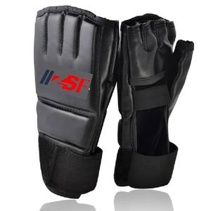 Guantes de boxeo de medio Dedo de cuero pakistaní genuino para hombres y mujeres, guante envolvente de mano de entrenamiento ganador para boxeo de artes marciales - Product Image 1