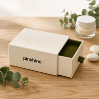 Emballage cadeau en papier à tiroir coulissant pour accessoires de parfumerie, en carton rigide rectangulaire beige avec ruban, prix d'usine