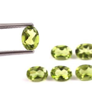 Wholesale 4x6mm Natural Peridot Oval Cut Gemstone Handmade Green Semi-Precious Loose Gemstones for <b>Jewelry</b> Making Factory Price - Product Image 2