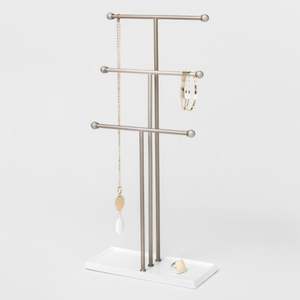 Porte-bijoux décoratif en fil d'acier inoxydable tendance à vendre Support en métal design avec support à bijoux fini or rose - Product Image 2