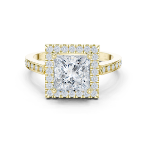 Anillo de diamante cuadrado de moissanita de 14K para mujer - Product Image 4