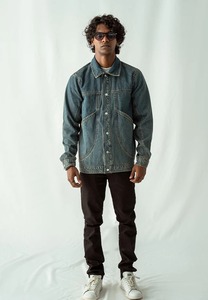 แจ็กเก็ตยีนส์สำหรับผู้ชายแจ็กเก็ตยีนส์สีพื้นลำลองแฟชั่นสไตล์สตรีทแวร์ทันสมัย - Product Image 2