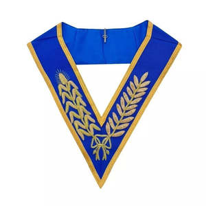 Masonic Regalia Blue Lodge Officer Chain Collar Silver on Blue <b>Backing</b> With Jewels Masonic Master Mason Customized Ronpex - Product Image 6