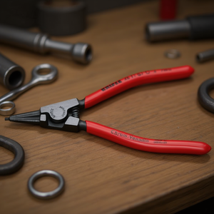 For Knipex Black Atramentized Circlip Pliers Head <b>Polished</b> with <b>Plastic</b>-Coated Handles for Grip Rings on Shafts - Product Image 3