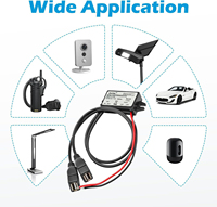Convertidor Reductor de Voltaje Xelite DC-DC de 12V a 5V 3A 15W, Módulo Convertidor con Doble Salida USB Hembra para Automóvil
