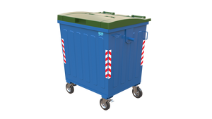 Exterior Galvanizado 770 Lt 1100 Lt Metal y HDPE Plástico Contenedor de basura Producto ambiental - Product Image 6