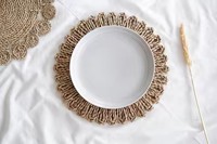 Set de table et anneau de serviette en forme de fleur naturelle pour mariages et fêtes Tapis et tampons de table à manger