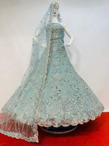 Arwah 7 Heavy Net Collection Elegante Anarkali Salwar Trajes Jarkan Stones Blusas largas de novia 5 colores para adultos Indios - Product Image 2