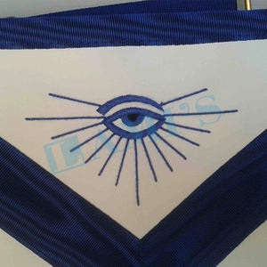 Gran oferta 2025 Blue Lodge Masters Mason delantal bordado a mano con lentejuelas insignia para coser precio bajo Premium Masonic Regalia - Product Image 3