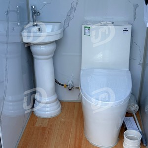 Kamar mandi Toilet ganda, kamar mandi baja portabel untuk luar ruangan, ruang kecil Vip mewah dapat digerakkan - Product Image 6