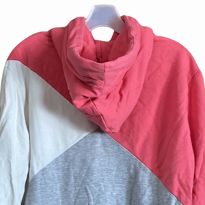 Jersey informal rosa y gris para mujer, ropa de calle, jersey de lana de algodón transpirable, Sudadera con capucha, Top - Product Image 5