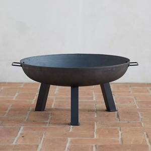 Elegant Gold-toned Fire Pit with Modern Stand and Log Storage for Stylish Patio Decor Perfect for Outdoor Backyard Gatherings - Product Image 2