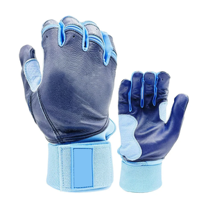 Logo personnalisé couleur taille sangle manchette crochet et boucle fermeture réglable en cuir de vachette gants de baseball au bâton - Product Image 1