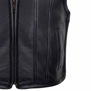 Chaleco de Invierno de Cuero Genuino para Hombre, Impermeable, Transpirable, Ajuste Cómodo, Estilo Urbano - Product Image 5