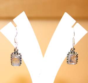 Fabriqué à la main népal 925 en argent Sterling ethnique pendentif boucles d'oreilles à la mode pierre de lune guérison cristal pierres bijoux cadeau - Product Image 6